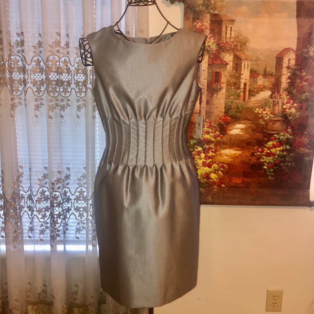 ✅🆕Calvin Klein🤎  gray satin dress